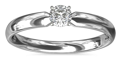 Classic Six-Prong Solitaire Engagement Ring in Platinum